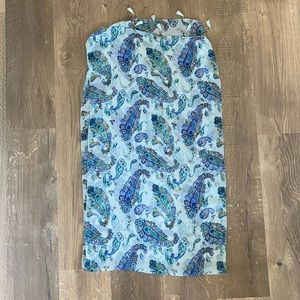 Paisley blue sheer scarf
